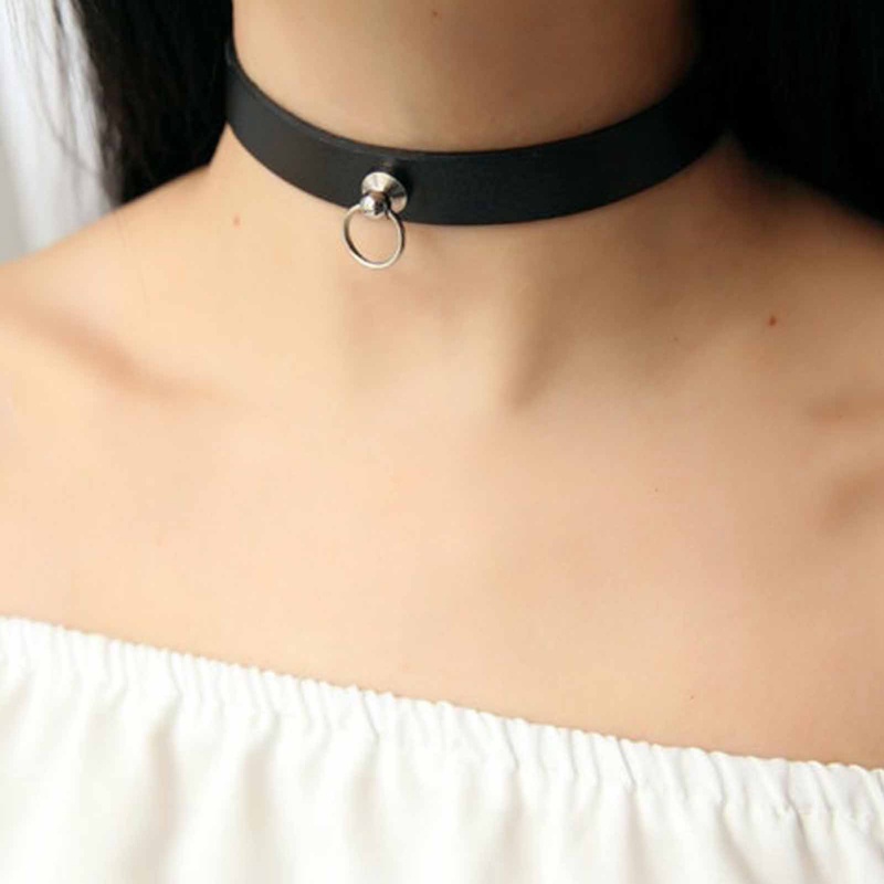 Vòng Cổ Choker Da PU Mặt Hình Anime Thời Trang Phong Cách Punk Cho Nam