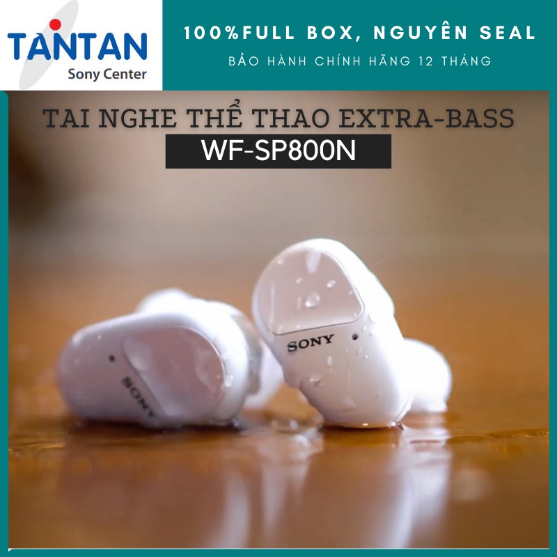 Tai Nghe Thể Thao CHỐNG ỒN EXTRA-BASS Sony WF-SP800N | Bluetooth 5.0 - Chống nước ,bụi IP55 - Điều khiển cảm ứng - 26H