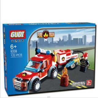 Bộ lắp ráp Gudi - Xe cứu hỏa 9208