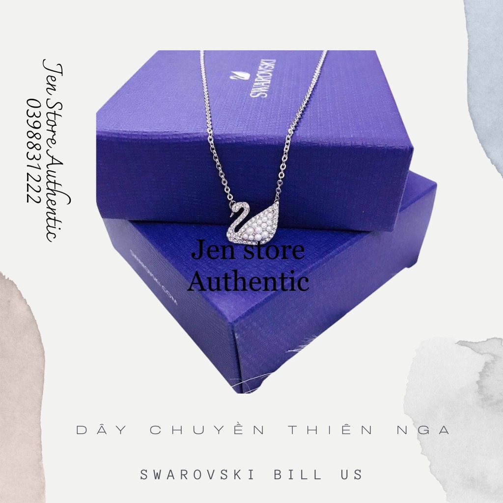 Dây chuyền Swarovski thiên nga ngọc trai Hàng Authentic có bill US chính hãng 100%