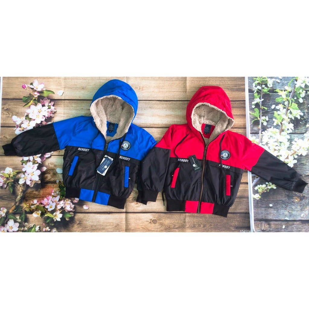 Áo khoác gió lót lông bé trai từ 10-35kg