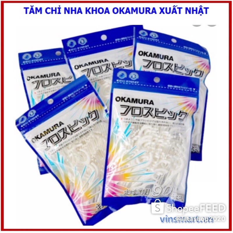 Tăm chỉ kẽ răng OKAMURA trẻ  em - BỊCH 50 CÂY