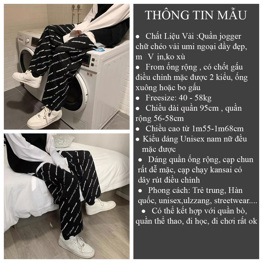 Quần ống suông nam nữ CRO.SS quần ống rộng Unisex cá tính - VIETSTAR