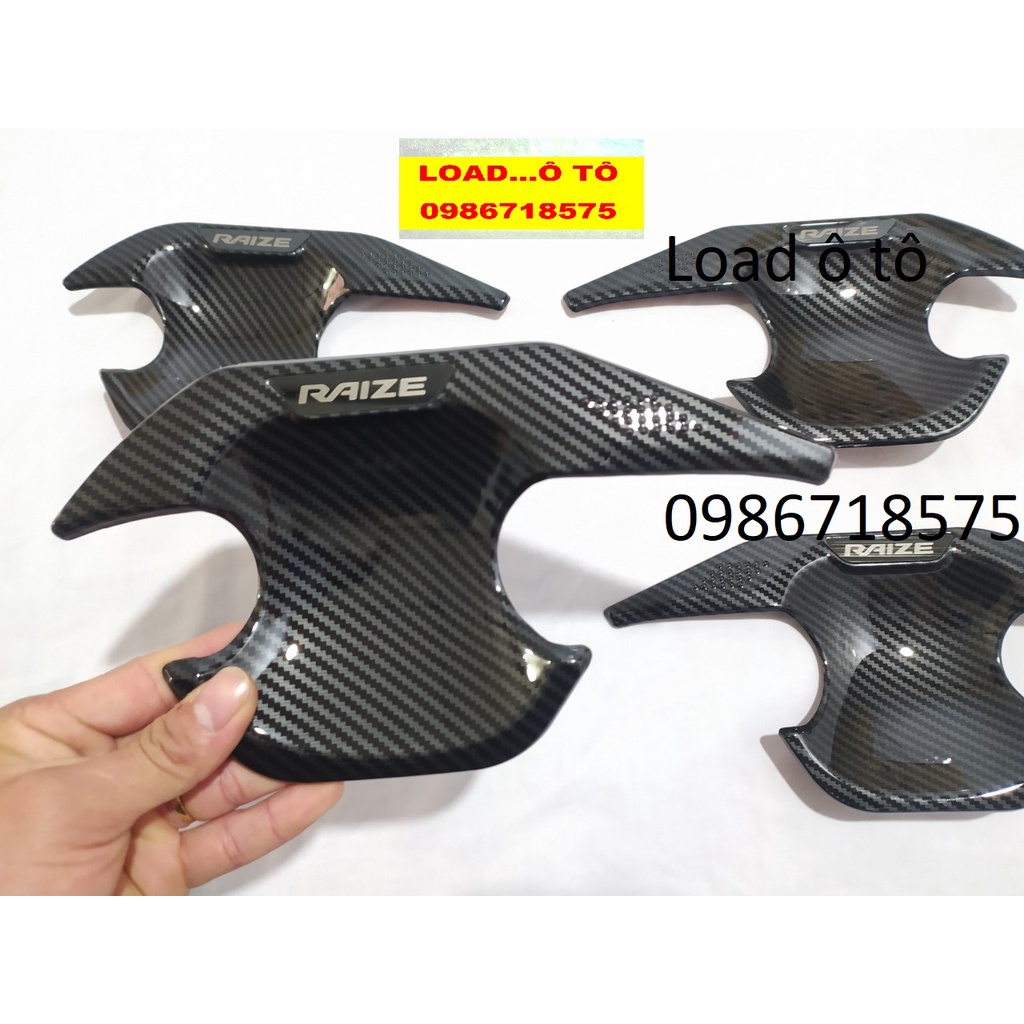Ốp Hõm Cửa Xe Toyota Raize 2022-2021 Mẫu Carbon Cao Cấp