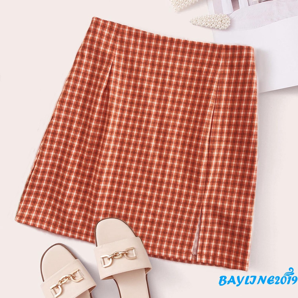 Chân Váy Chữ A Họa Tiết Caro Thời Trang Quyến Rũ Cho Nữ