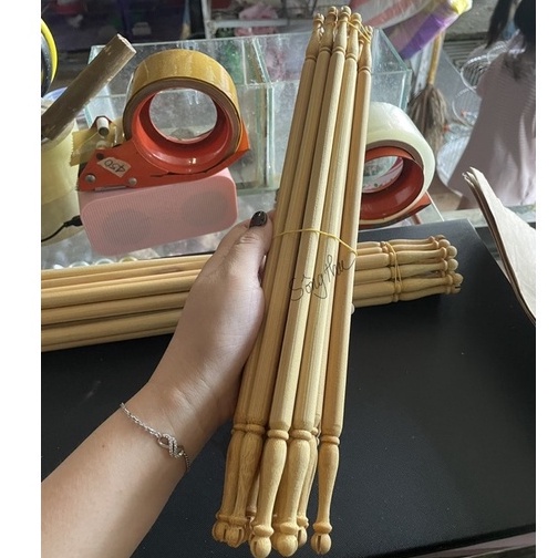 Cầu đứng Minibica cầu thẳng tre lồng chào mào tiện 2 đầu đẹp, tỉ mỉ, chắc chắn siêu đẹp PK140
