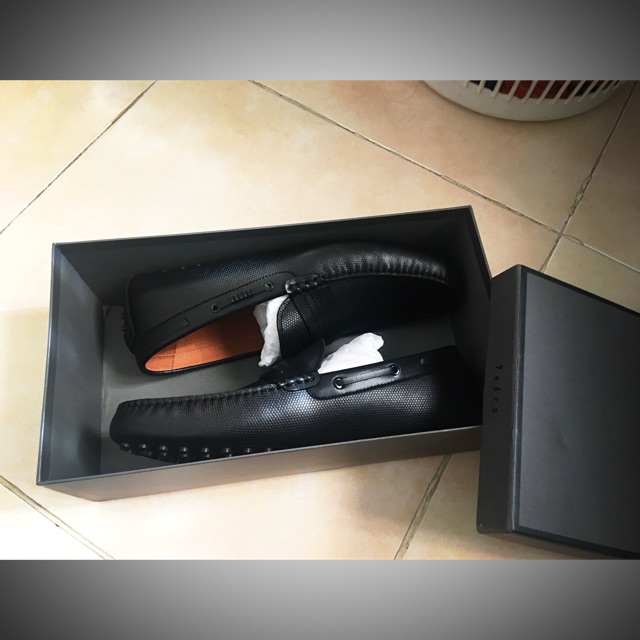 Giày lười nam Pedro size 45 đen -xách tay Singapore