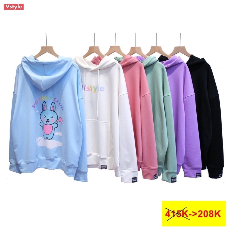 Hoodie Rabbit Rainbow
