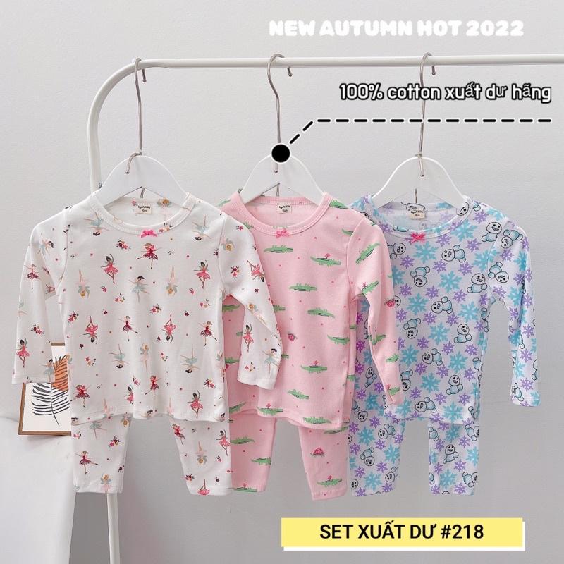 SET 3 BỘ DÀI TAY XUẤT DƯ CHO BÉ GÁI