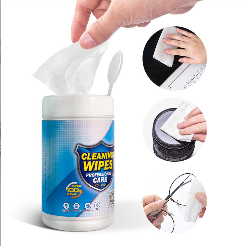 Bộ vệ sinh chuyên dụng dành cho Laptop máy tính Macbook Lens Máy ảnh Điện thoại Ipad Kính mắt Tivi dạng khăn rút