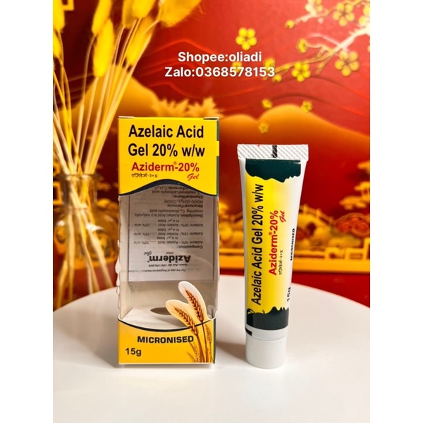 AZIDERM Azelaic 20% GEL giảm mụn