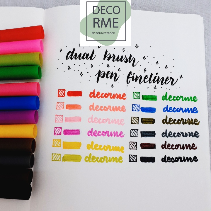 DecorMe Bút viết calligraphy tiêu đề sổ tay bullet journal Fiber Pen Colokit FP-C03 lẻ 1 bút