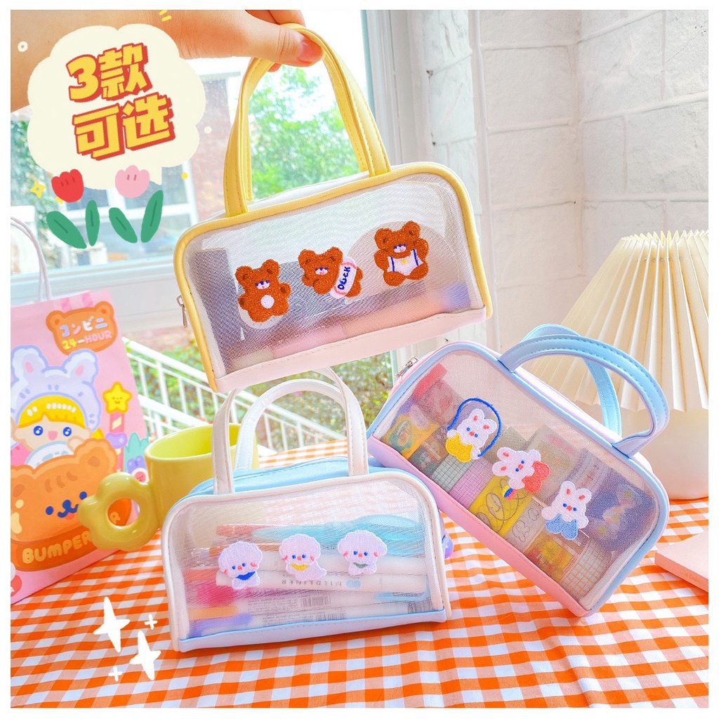 Bentoy Milkjoy Túi xách trong suốt họa tiết hoạt hình thời trang cho nữ NEW