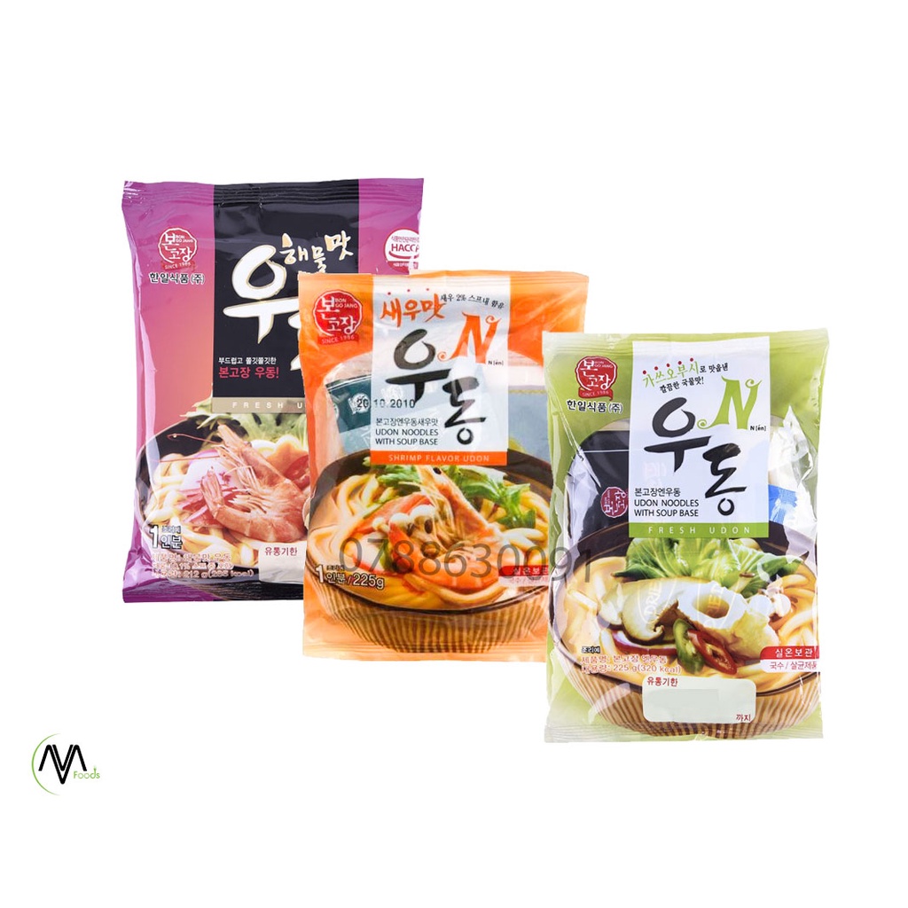 3 Vị Mì Udon HANIL Food Hàn Quốc Gói 212G