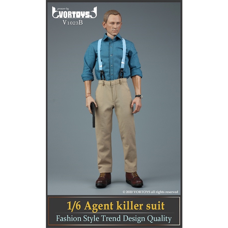 Mô hình trang phục Nam 1/6 V1023 Agent Killer Suit - Hãng Vortoys