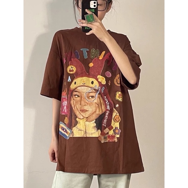 Áo thun Panting Treminal - Áo thun unisex phong cách vintage màu nâu - A037