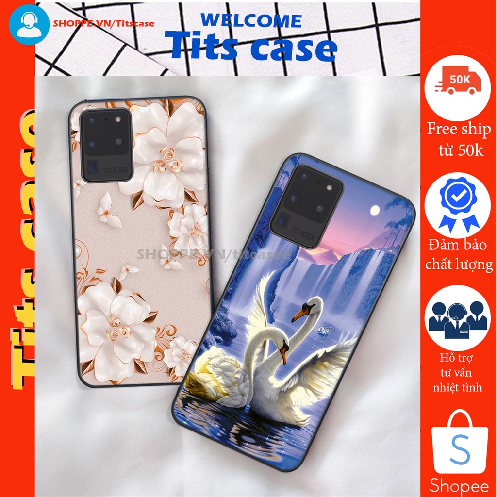Ốp lưng Samsung Galaxy S20 ULTRA in hình thiên nga,hoa may mắn, đặc sắc ĐỘC - LẠ - BỀN