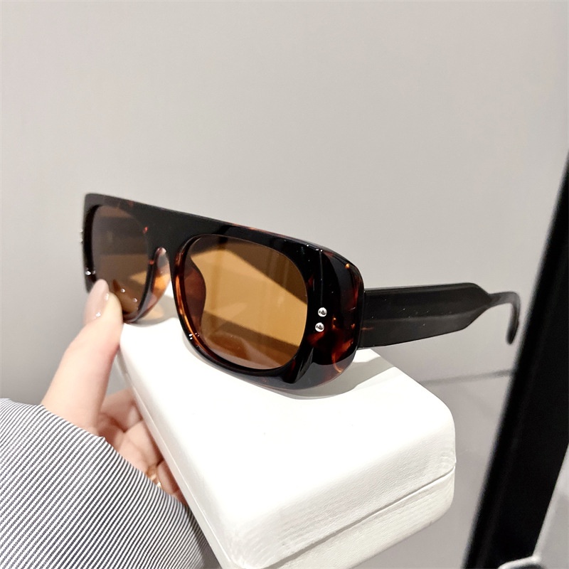 Kính Mát Vuông TR90 Chống Tia UV Màu Kẹo Phong Cách Hip Hop Thời Trang