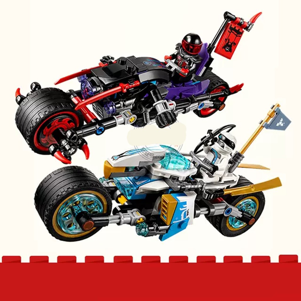 Đồ chơi lego Ninjago đua xe đường phố đuổi bắt Snake Jaguar - LEDUO 76015