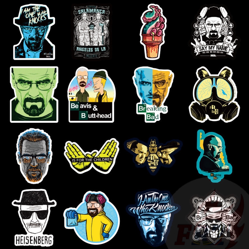 ❉ Breaking Bad - Series 03 Giấy và decal dán tường ❉ 50Pcs/Set AMC TV Show Mixed Laptop Skateboard Doodle Stickers