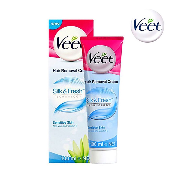 Kem Tẩy Lông Veet Pháp 100ml cho da nhạy cảm, kem tẩy lông nách, chân, vùng kín...