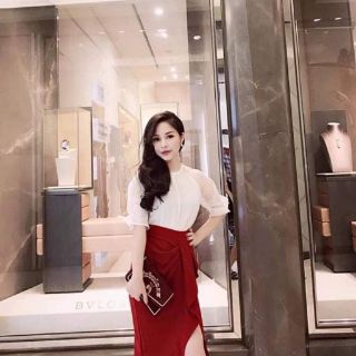 Áo sét đỏ xinh tươi