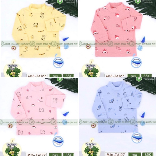 Áo thun dài tay thu đông cho bé trai bé gái  Judoby Dokma sale size 3-24M JA127