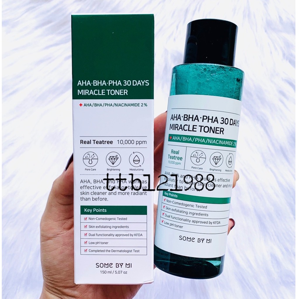 Nước Hoa Hồng Some By Mi AHA-BHA-PHA 30 Days Miracle Toner - 150ml