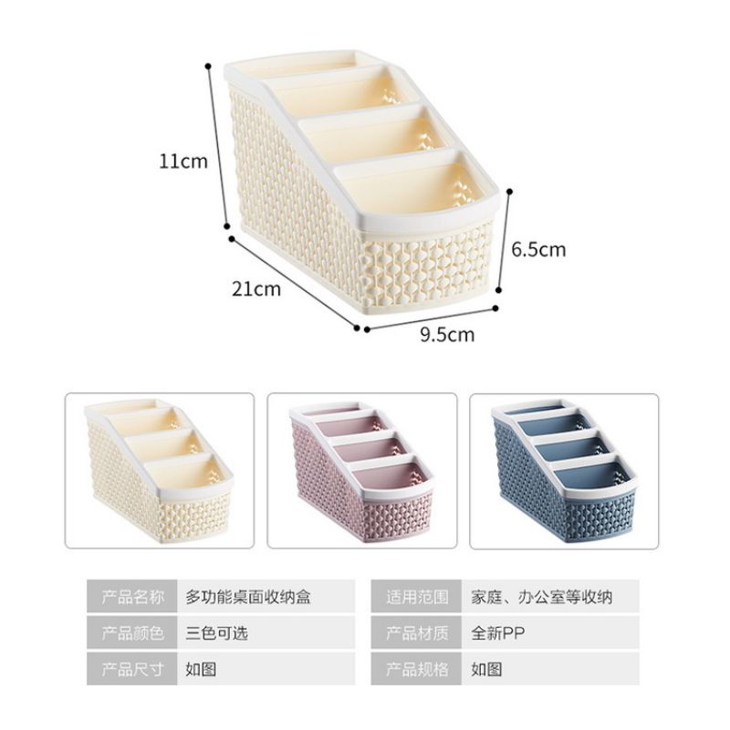 KỆ NHỰA ĐỂ BÚT 4 NGĂN- NT(GIAO MÀU NGẪU NHIÊN)