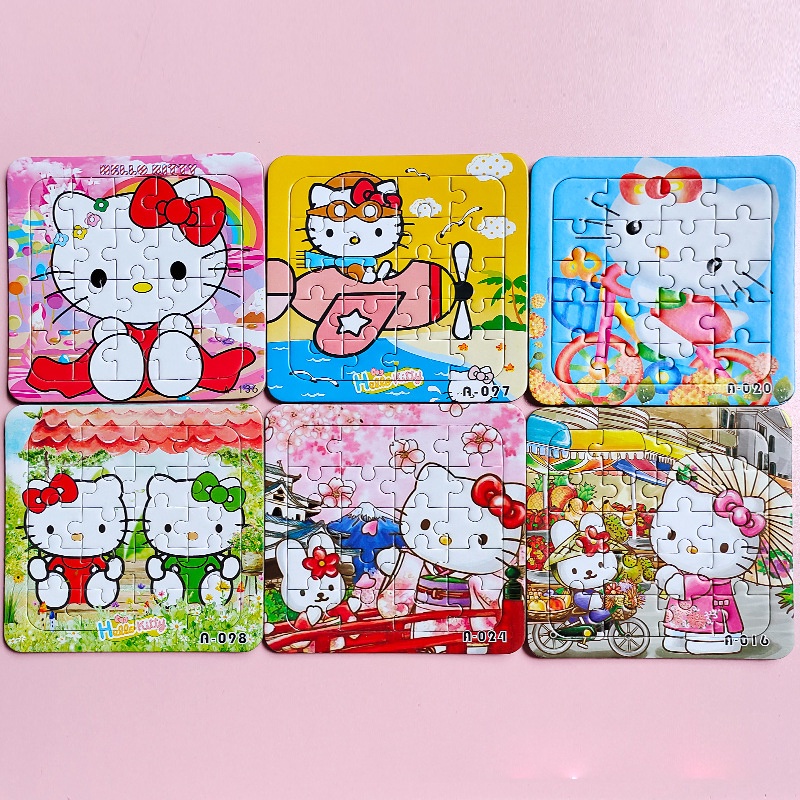 Đồ chơi xếp hình lắp ráp tranh ghép 16 mảnh nhiều hình ngộ nghĩnh size to 14*14cm cho bé