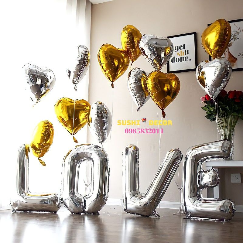 BONG BÓNG CHỮ LOVE SIZE ĐẠI , BÓNG BAY CHỮ LOVE SIZE TO ,TRANG TRÍ PHÒNG CƯỚI , TỎ TÌNH , CÂU HÔN , VALENTINE