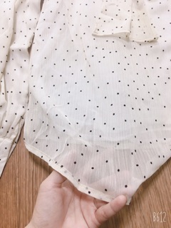 Bán sỉ áo sơ mi chấm bi cổ nơ