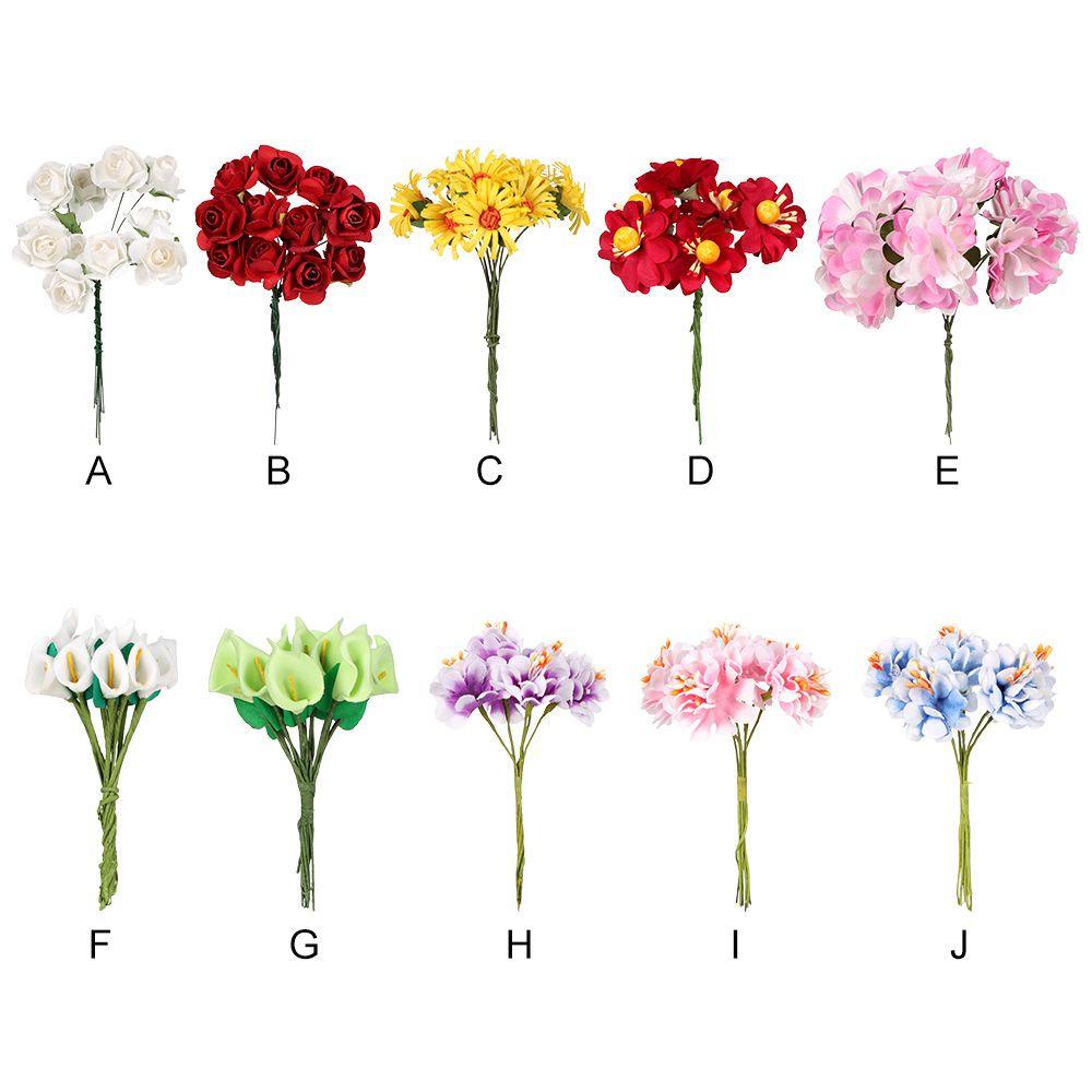 RAINBOW Bó Hoa Oải Hương Nhân Tạo Mini 12 Phong Cách Dành Cho Nhà Búp Bê