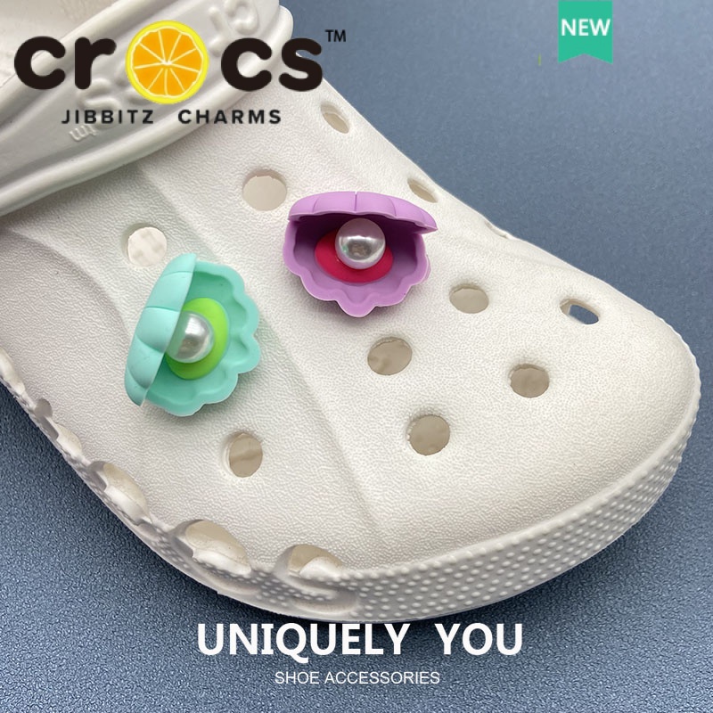 Phụ Kiện Trang Trí Giày crocs Hình Vỏ Sò Và Hoa Xinh Xắn DIY