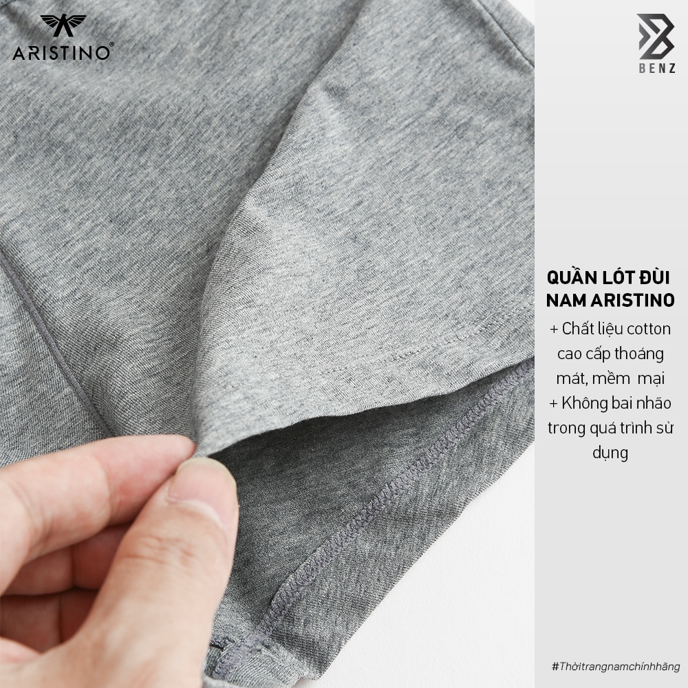 Quần Sịp Đùi Dáng Boxer Nam Cao Cấp Vải Cotton Thun Lạnh Aristino Benzmen Co Giãn 4 Chiều Thoáng Khí, Khử Mùi - Abx03707