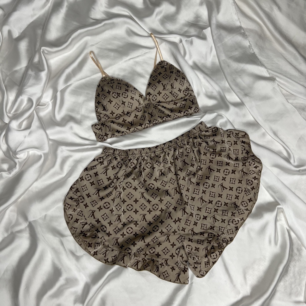 Set đồ mặc ngủ/ở nhà LV Set - Brown