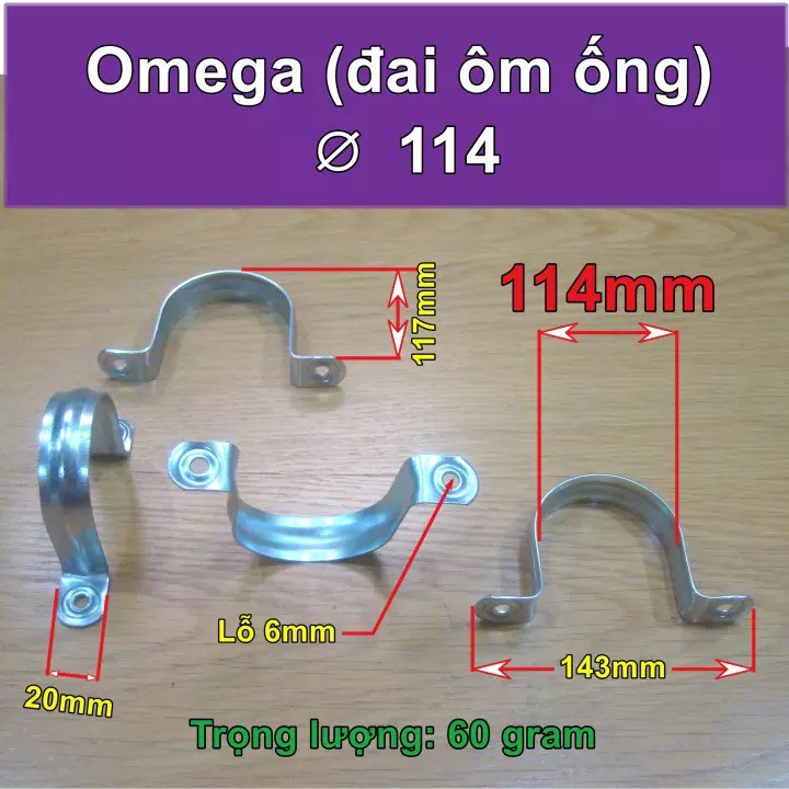 ✑Đai ôm ống, treo cùm omega các kích cỡ 21, 27, 34, 42, 48, 60, 76, 90,110, 140