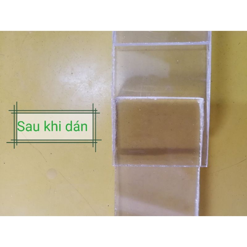 Keo dán mica trong suốt, hoàn toàn không để lại khói, keo dán mica, đỉnh nhất đối với dòng keo dán mica hiện nay.