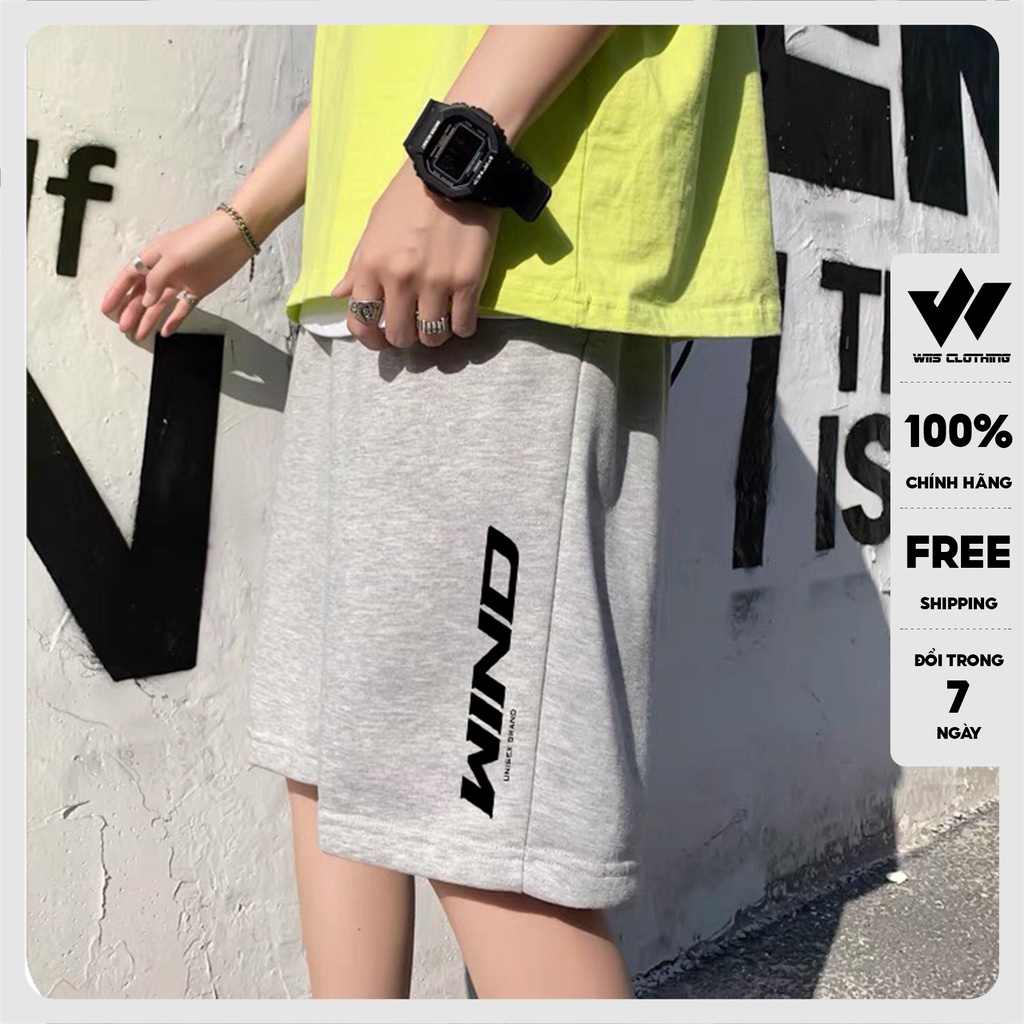 Quần short thun nam ống rộng WIIS unisex dọc quần đùi lửng thời trang nam nữ ulzzang
