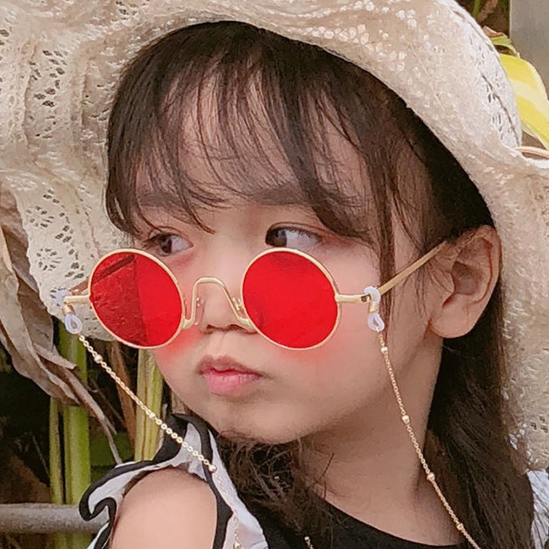 Kính mát gọng tròn phong cách hip hop thời trang cho bé