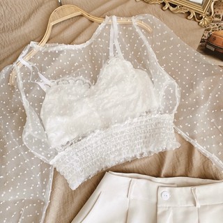 CROPTOP VOAN BI KÈM BRA