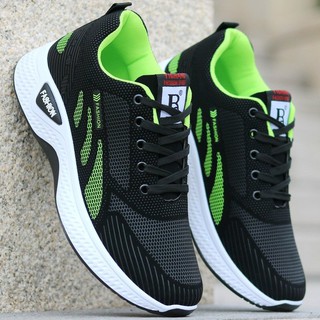 Giày thể thao nam, giày sneaker siêu nhẹ thoáng khí, êm chân màu xanh đen