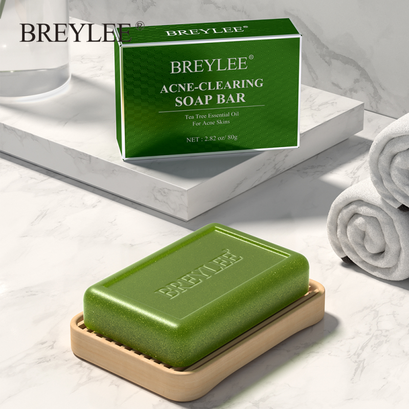 BREYLEE Acne-clearing Soap Bar Acne Removal Oil Control Deep Cleansing Moisturizing Facial Body Dry Skin Care Bath