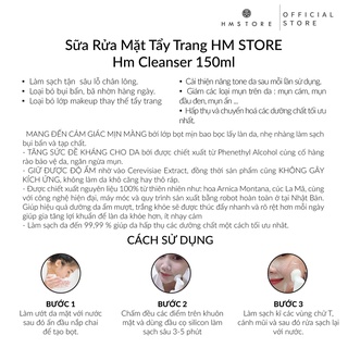 Sữa Rửa Mặt Tẩy Trang [HM STORE – Cleanser ] 150ml