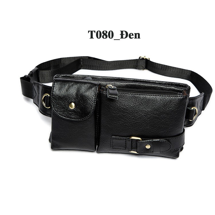 Túi Đeo Hông Da Bò T080 - Thiết Kế Thời Trang - Phong Cách Năng Động