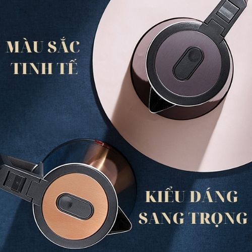 Ấm đun siêu tốc cao cấp 2 lớp cách nhiệt Grelide D2017k  - Hàng chính hãng bảo hành 2 năm