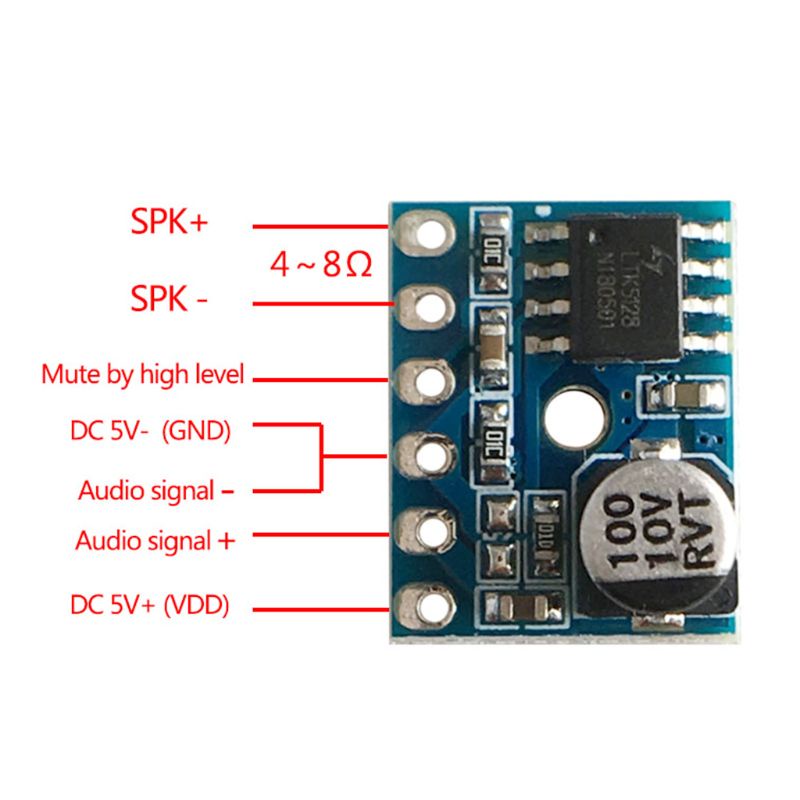 Mô Đun Khuếch Đại Âm Thanh Kỹ Thuật Số XY-SP5W 5128 D 5W Mono
