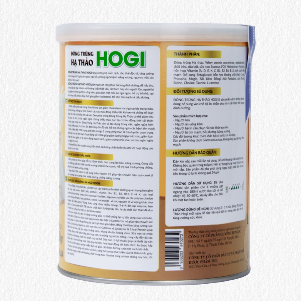 Sữa đông trùng hạ thảo Hogi 400g tăng sức đề kháng, bổ sung dinh dưỡng SB02