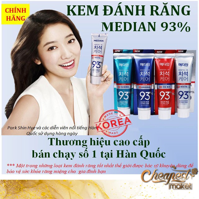 [Chính Hãng] Kem Đánh Răng Median 93% Hàn Quốc 120G