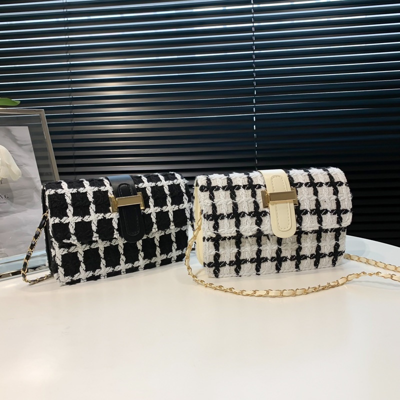 Túi Đeo JASMIN NOIR Chéo Bằng Len Dây Xích Thời Trang Dành Cho Nữ